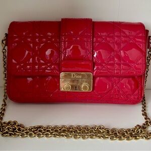 Dior Pink Patent Leather Crossbody Bag